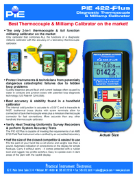 Thumbnail of document Data Sheet - 422 Thermocouple Calibrator